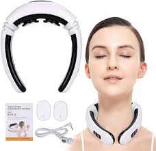 Sellastic Electric Pulse Neck Massager for Cervical Pain Relief Deep Tissue Massage impulse Treatment Device with 6 Modes / 16 Levels Therapy with 2 Electrode Pads for Men/Women
